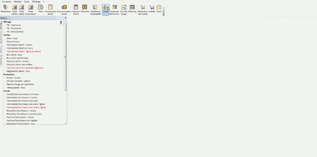 Import d'une nomenclature et de documents GED en masse sur une étude dans le module ETUDE HERAKLES