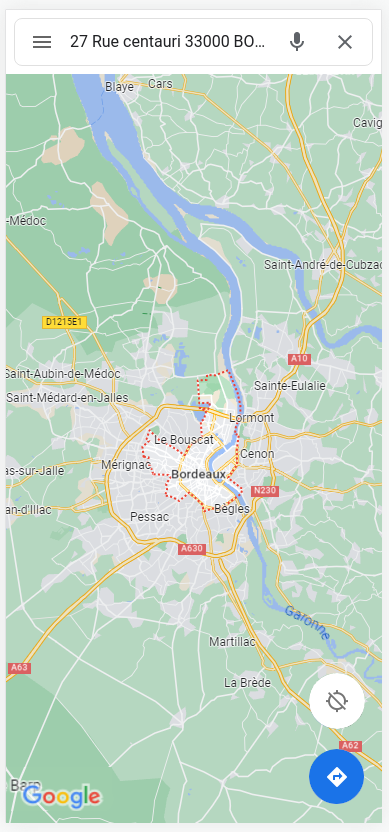 Ouverture de l'application Maps depuis le CRM mobile HERAKLES