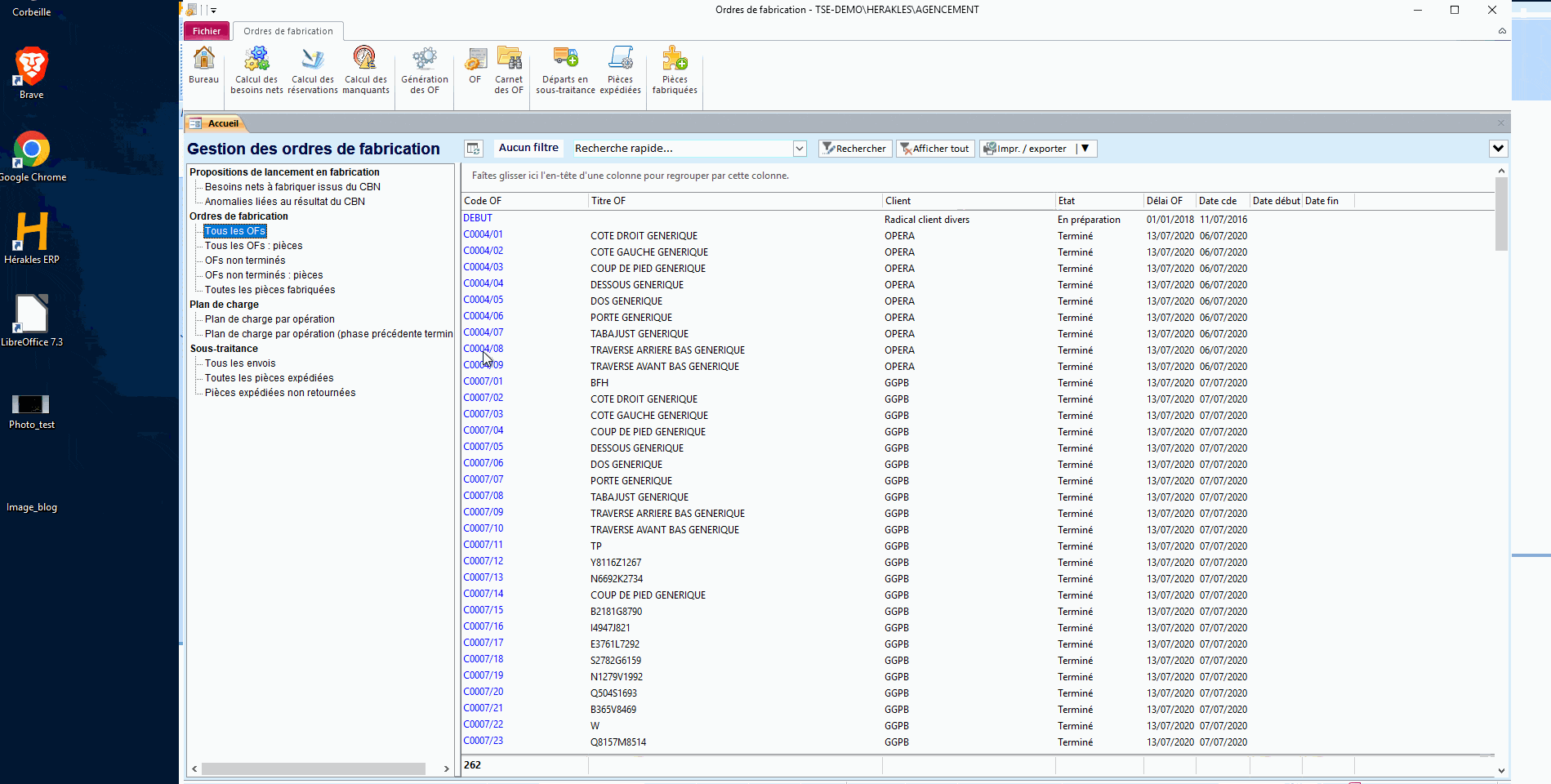Démonstration de la création de documents GED par glisser/déposer dans le logiciel HERAKLES