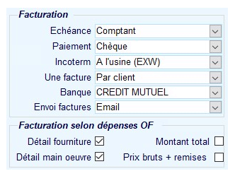 Logiciel ERP HERAKLES: Association mode d'envoi des factures dans la fiche client Logiciel ERP HERAKLES: Association mode d'envoi des factures dans la fiche client