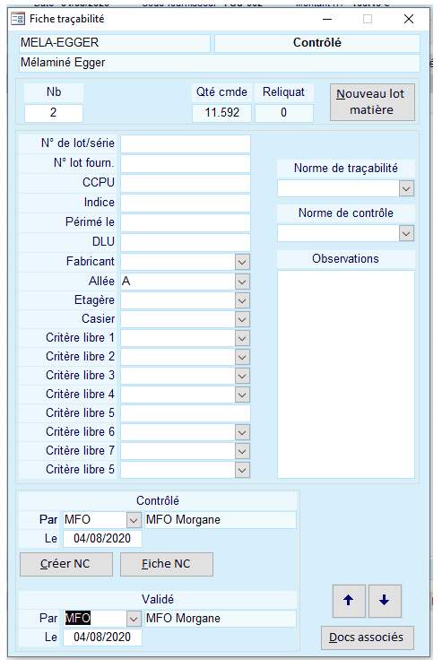 Fiche traçabilité HERAKLES