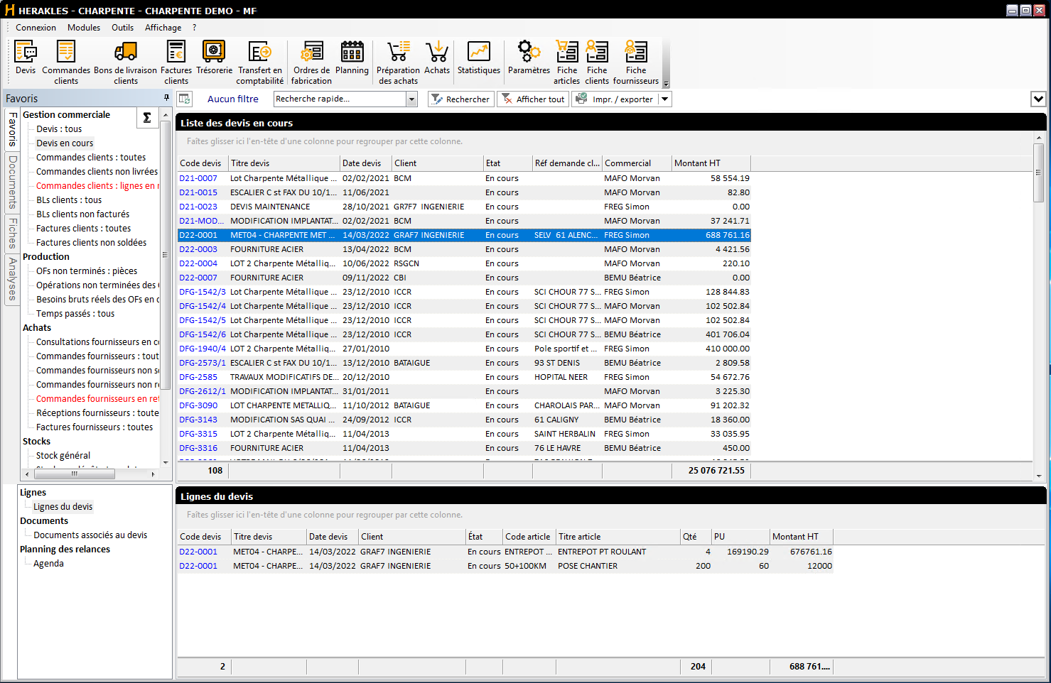 Nouvelle interface graphique du logiciel ERP HERAKLES