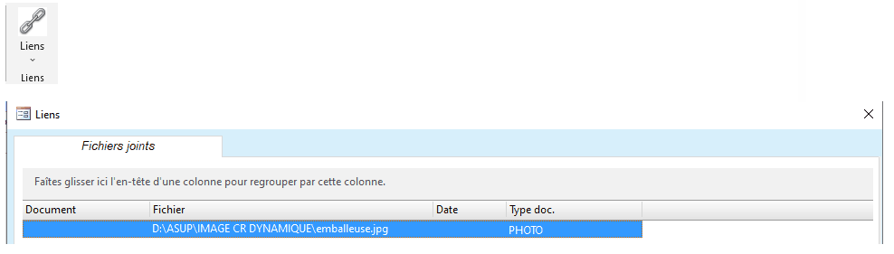 Création de liens dans l'application HERAKLES
